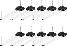 10 Pack 4FT Linkable LED Shop Lights, 4400lm, 5000K Daylight, Garage Mount