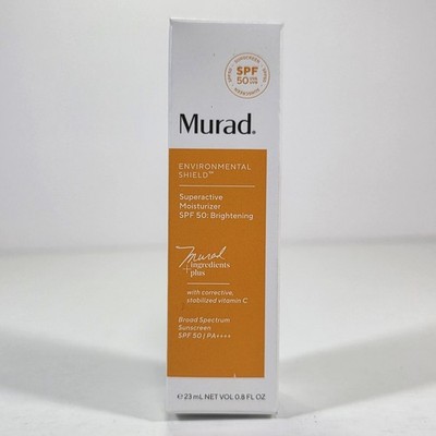 Murad Superactive Moisturizer SPF 50 Brightening 0.8oz EXP 2027 Dull Uneven Skin