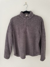 Size S Fluffy grey quarter zip jumper