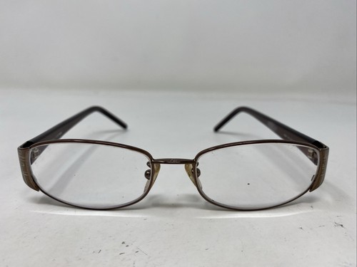 FENDI Italy F654 250 51-16-135 Dark Brown Metal Full Rim Eyeglasses Frame J125