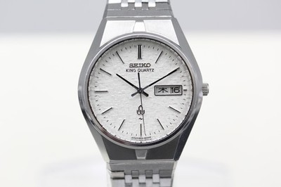 Vtg 1975【Exc+5】SEIKO king Quartz 0853-8030 Snowflake Dial 37mm