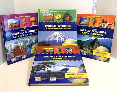 Prentice Hall World Studies Teacher's Edition 2005 Text Books Set of 4 Hardcover