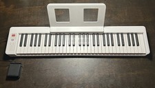 Donner 37-Key Portable Digital Piano White w/ Sustain Pedal, Stand, Carrying Bag