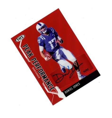 2019 Hit RED PRIZM ROOKIE SP DANIEL JONES AUTO /25 RC! Colts QB