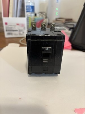 Square D 50A 3-Pole Circuit Breaker 120-208V 10kA Black Screw Terminal New