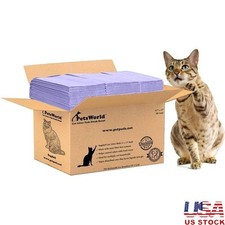 50 Cat Litter Pads Universal Fit Strong Absorbent Easy Cleanup Odor Control New