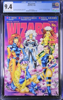 Wizard Magazine #14 CGC Graded 9.4 NM Neal Adams X-men 1992 Storm