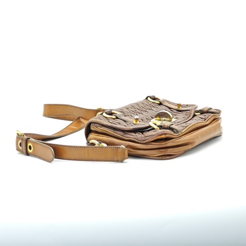 MIU MIU Nappa Croquet Matelassé Shoulder Bag Brown Unisex - Picture 7 of 19