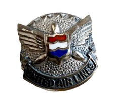 Vintage United Airlines Employee Service Award Sterling Silver Pin/Tie Tack