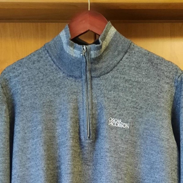 Women Oscar Jacobson Sweater Grey Wool 42