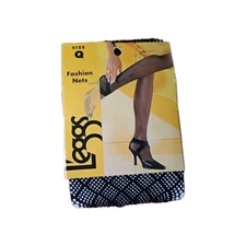 Leggs Fashion Nets SIZE Q, black Made In Korea, Nylon Spandex