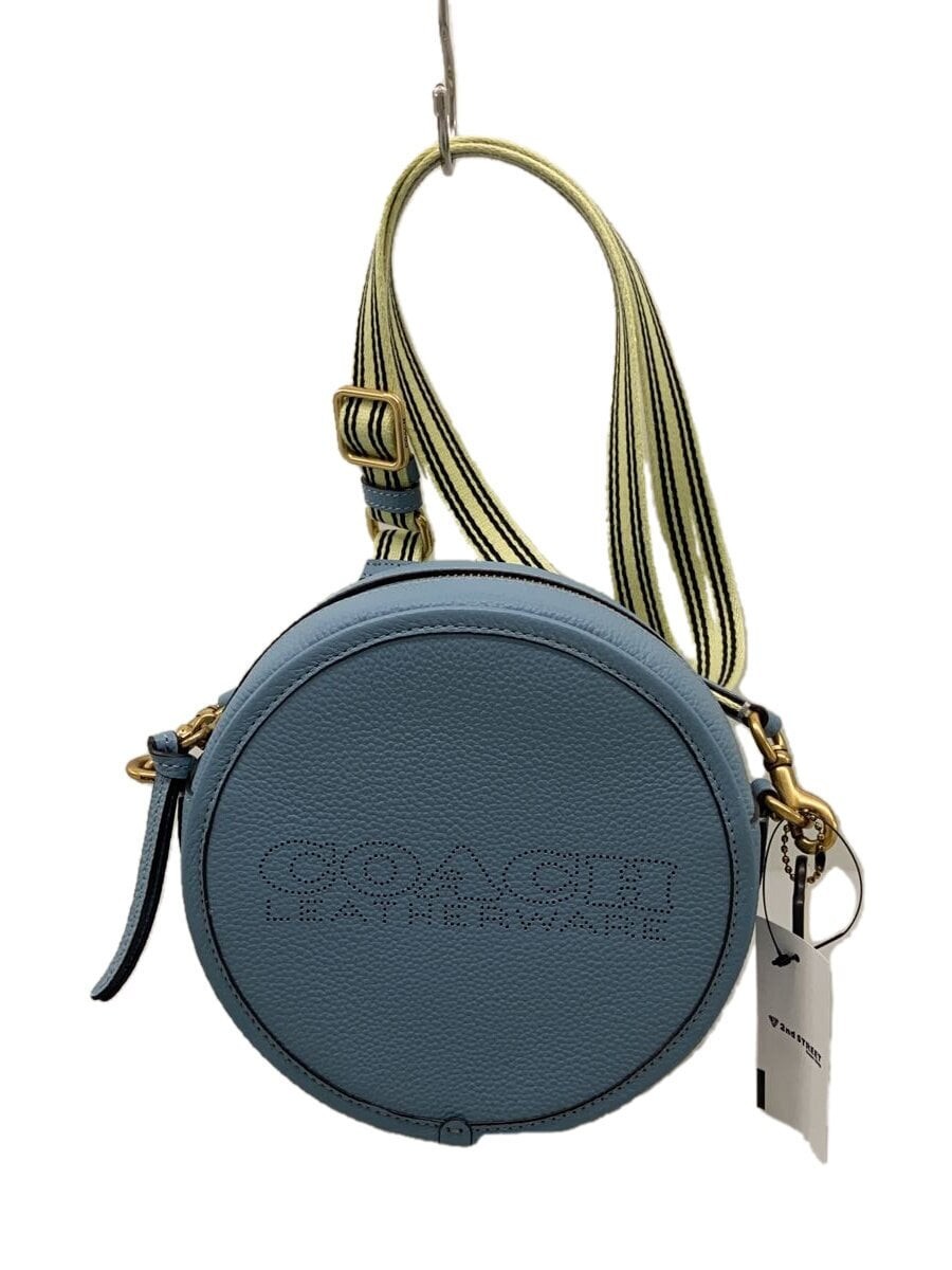 COACH Kia Circle Colorblock Leather Bag Blue C3427 Free Shipping 424728