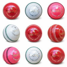 Image of 6 X PCS Cricket Ball Leather Cricket Hard Ball Hand Stitched T20 Match 5.5 OZ