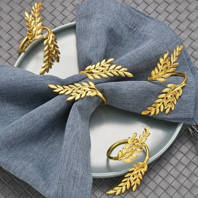 6Pcs NEW Wedding Christmas Napkin Rings Buckle Festival Party Dinner Table Decor - Image 1 of 4
