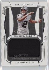 2022 Panini National Treasures Framed Fabric 21/49 Daniel Carlson #FFA-DCA 1o2