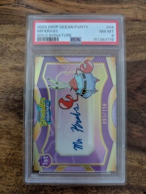 SpongeBob Squarepants Ocean Party Mr Krabs Solo Signatur 2024 Wondercard