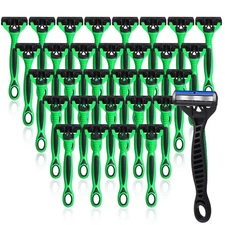 36 Pcs Mens Disposable Razors Bulk 3 Blade Sensitive Head Shaving Razors for ...