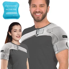 Compression Recovery Shoulder Brace Immobilizer for Torn Rotator Small, Gray