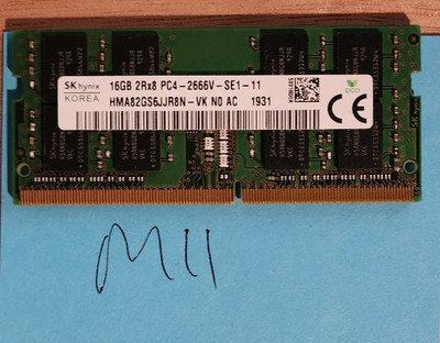 Hynix 16GB DDR4 2666MHz PC4-21300 2Rx8 SODIMM Laptop Memory RAM HMA82GS6JJR8N-VK