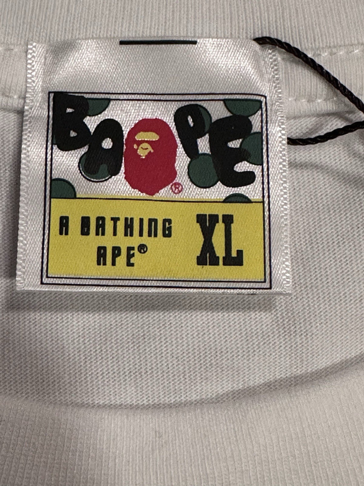 New A Bathing Ape XL Bape T-Shirt Smoking Ape Boss Ape With Tags And Bag thumbnail 3