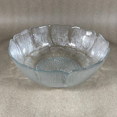 Vintage Obst- oder Salatschüssel Kristall Blumenmuster