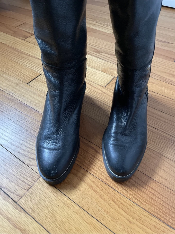 Botas altas de cuero negras hasta la rodilla Johnson & Murphy talla 8 Foto 3 de 4