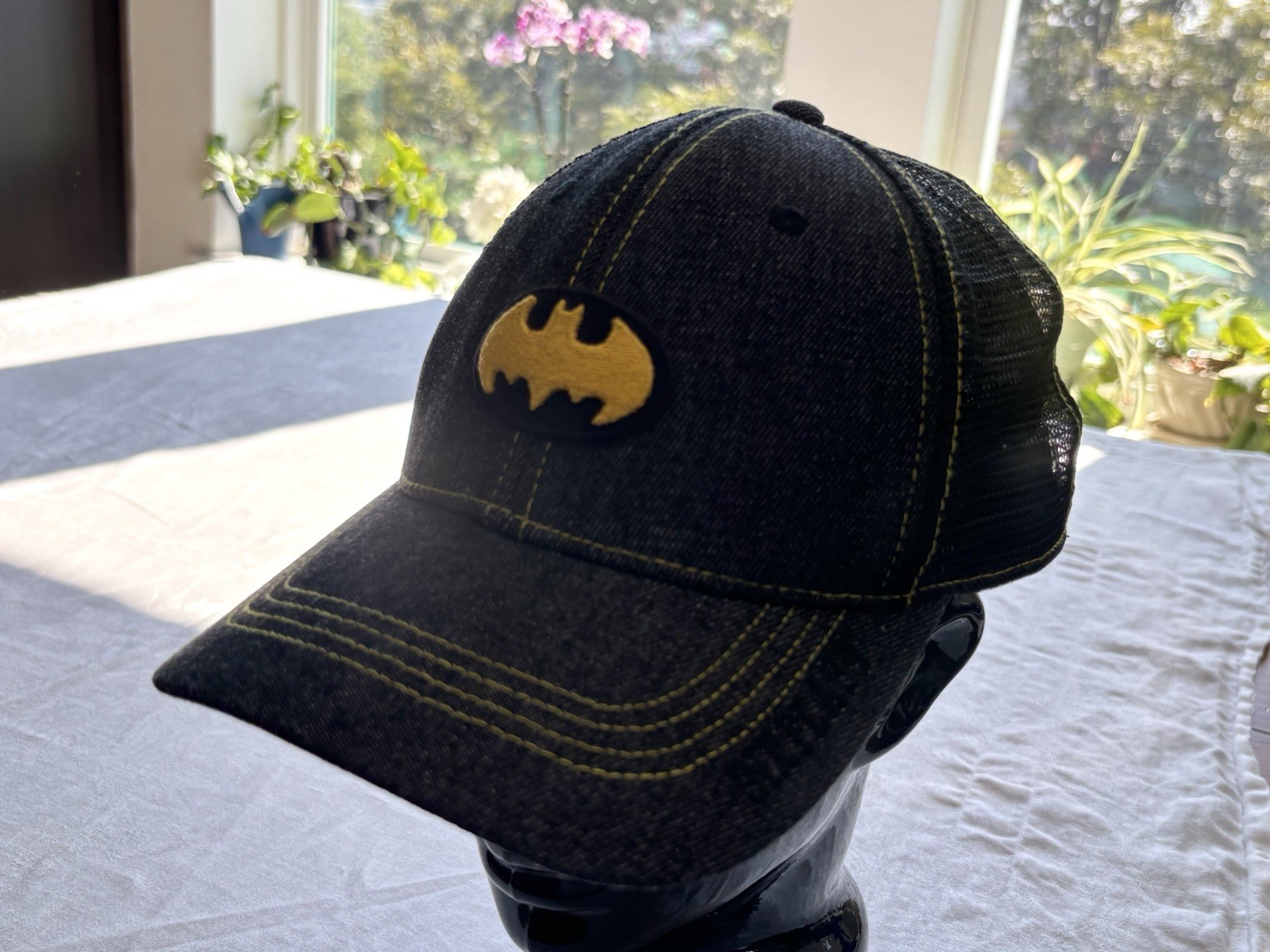 Superman Baseball Cap Hat Six Flags Embroidered L… - image 1