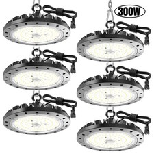 6 Pack 300W UFO Led High Bay Light Commercial Industrial Warehouse Factory Light