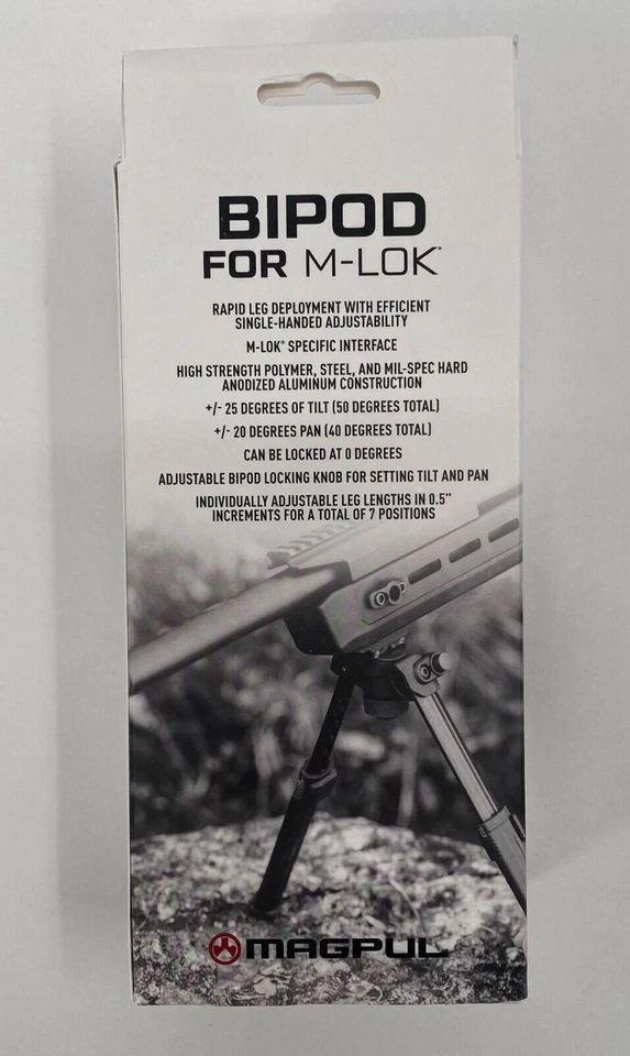 Magpul Adjustable Lightweight Rifle Rail M-LOK Shooting Bipod MAG933-BLK Black - Image 3 of 4