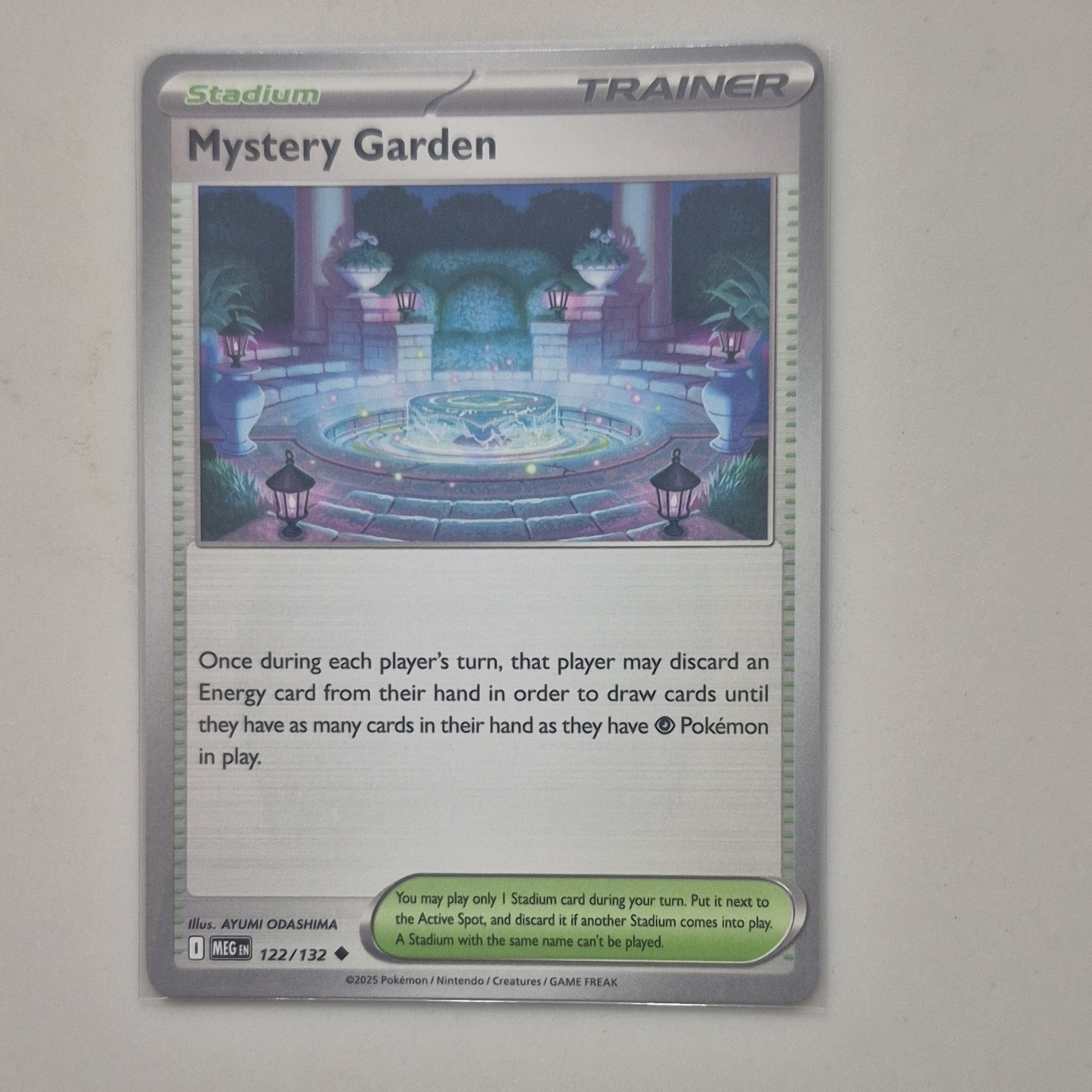 Pokémon Mystery Garden Trainer Stadium Me01 Mega Evolution 122/132 Uncommon Eng…