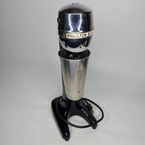 Vintage Hamilton Beach Drinkmaster No. 30 Milkshake Mixer Black/Chrome *Working
