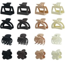 16Pcs Medium Claw Hair Clips for Women Girls,Matte Rectangle Double Row Teeth...