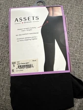 Spanx Assets Opaque Shaping Tights Size 5 Black Style 158B NEW