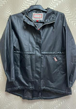 HUNTER women's black rain jacket, size M