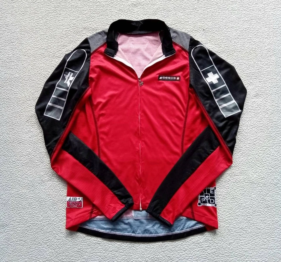 RARE VTG ASSOS Prosline Intermediate AirBlock Red Cycling Jersey Jacket — SIze M - Image 3 of 4
