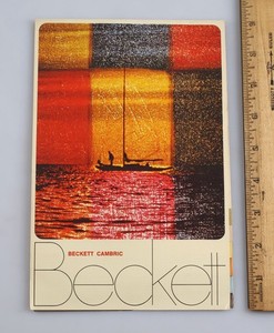 Vintage Printing Paper Samples Booklet Beckett's Cambric Cover Hamilton OH