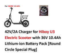 Charger for hiboy U3 Electric with 36V Battery Pack 42V 2A, Round Special Plug 