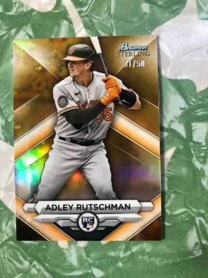 2023 Bowman Sterling Baseball Adley Rutschman RC BSR-50 Gold Refractor /50