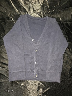 Vintage Kids Navy Blue Cardigan Sweater Size 6