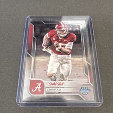 Topps 2025 Bowman University Chrome #151 Ty Simpson Alabama Football Card
