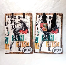 Trader Joe's PDX Portland Reusable Shopping Grocery Totes ECO bag NWT Set of 2