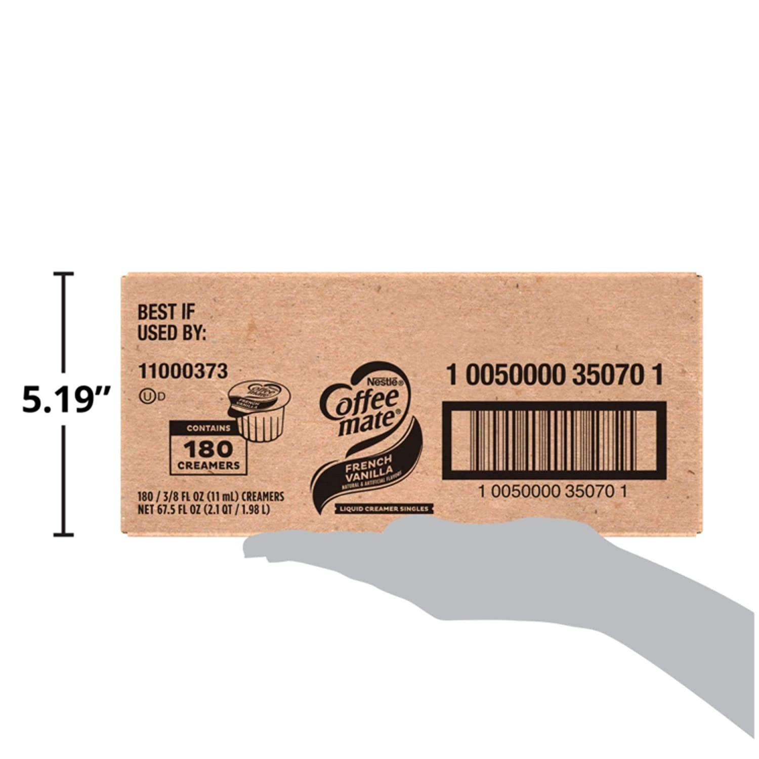 Coffee Mate French Vanilla Non Dairy Creamer Singles Box of 180 Liquid Creamers