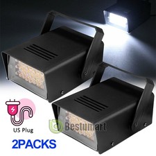 2Pcs 24 LED Mini DJ Strobe Light Single Units Dance Club Stage Light Party Disco