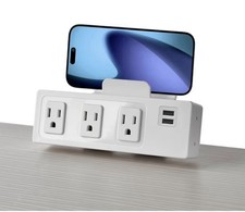 Desk Clamp Power Strip With Usb 3 Outlets Desktop Mount Power Station