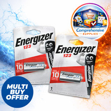 Energizer CR123 CR123A 123 3V Lithium Power Photo Battery Long Expiry Date
