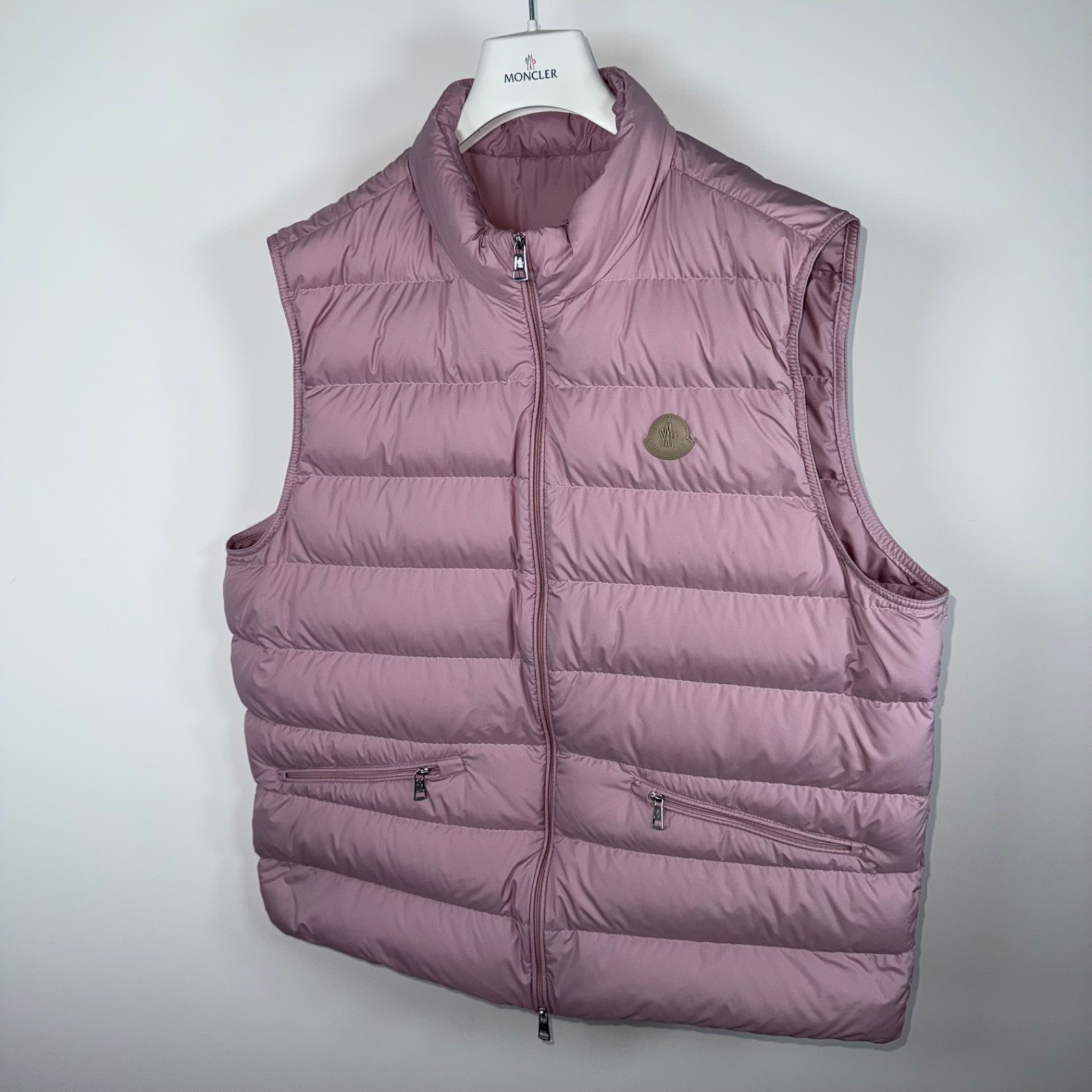 Moncler Lechtal Men's Gilet Down Puffer Vest - Size 6 (XXL) - Pink image 2