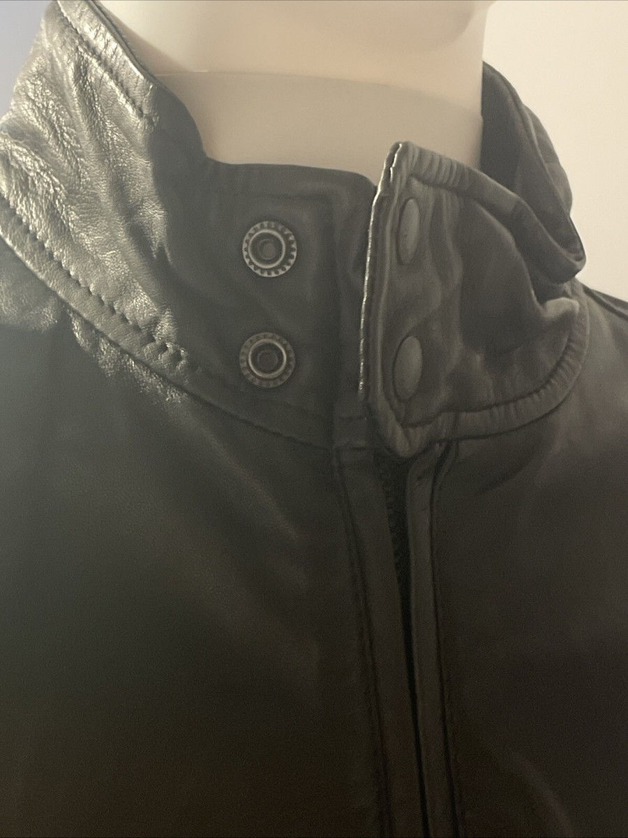 Diesel: Only The Brave Black 2XL Supple Sheepskin Leather Rider