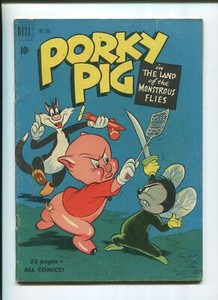 Details About Dell 4 Color Porky Pig 303 40 1950 - 