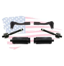 6 Pc Outer Inner Tie Rod Ends & Steering Gear Bellows for Toyota Sequoia Tundra