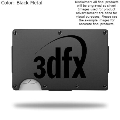 Custom 3DFX INTERACTIVE Laser Engraved Wallet - Pick A Wallet Color